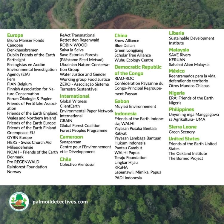 Signatories: 71 environmental and human rights NGOs