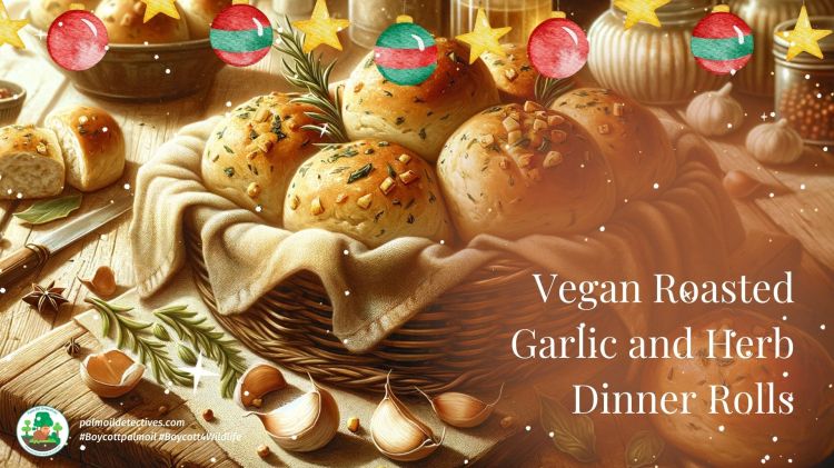 Vegan Roasted Garlic and Herb Dinner Rolls